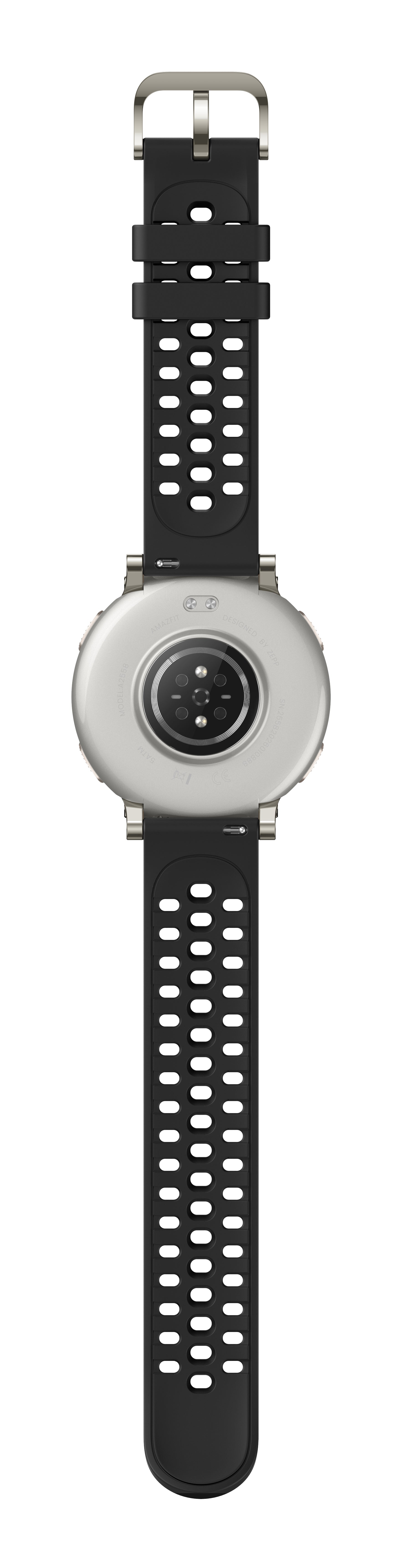 Amazfit Active 3 45 mm GPS – Aluminium Silber, Sportband, Schwarz, 50 m, für Android, iPhone