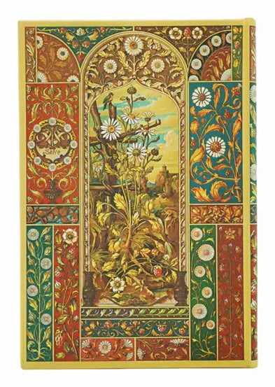 Paperblanks Notizbuch, liniert, Fadenheftung, Hardcover, 144 Seiten, 85 g/m² – mehrfarbig, Wiener Früchte