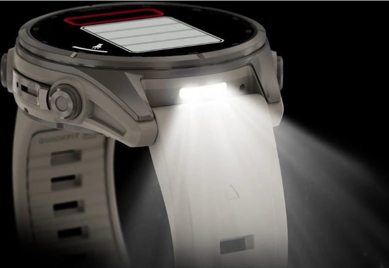 Garmin fēnix 9 43 mm GPS – Titan Grau, Sportarmband, Grau, 100 m, für iPhone
