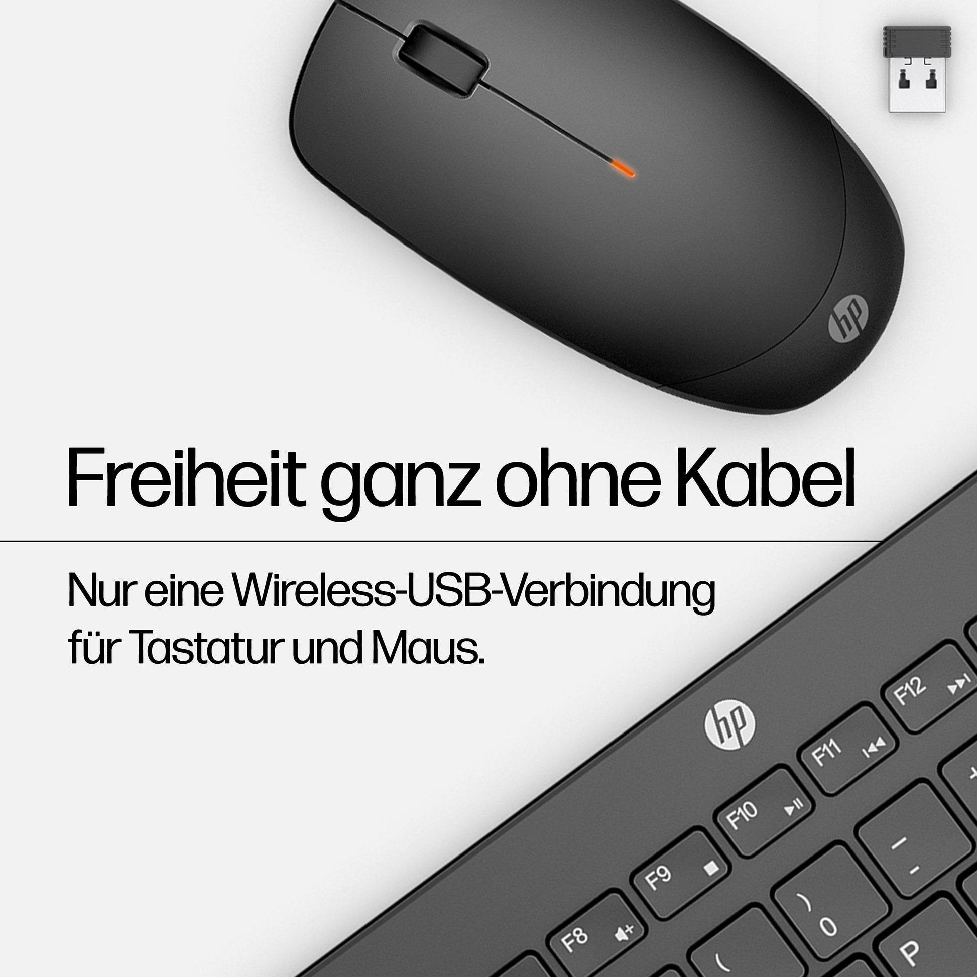HP 230 – Tastatur-Maus-Set – Membran – 2,4 GHz – Schwarz