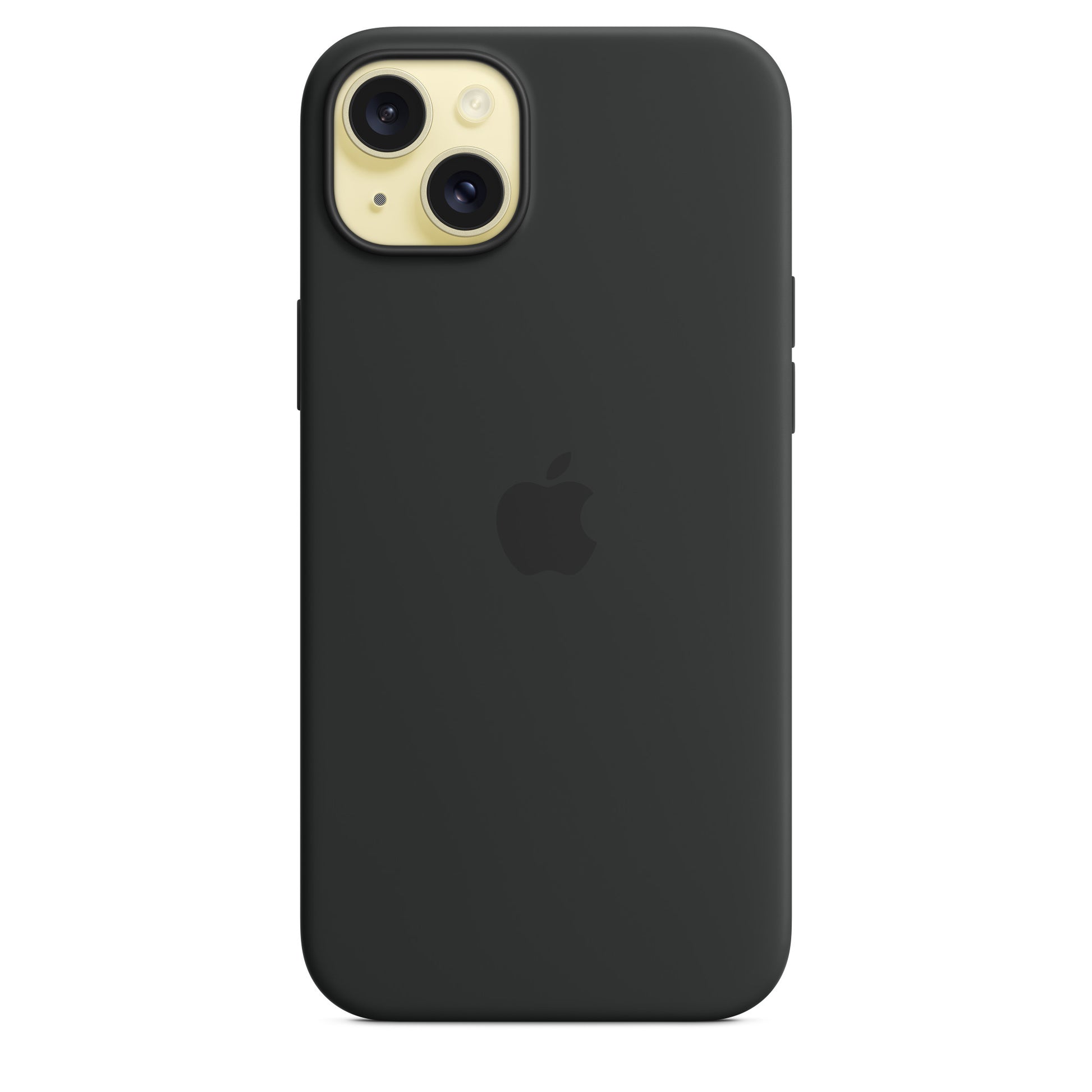 Apple Backcover – für Apple iPhone 15 Plus, MagSafe, Mikrofaser+Silikon, Schwarz