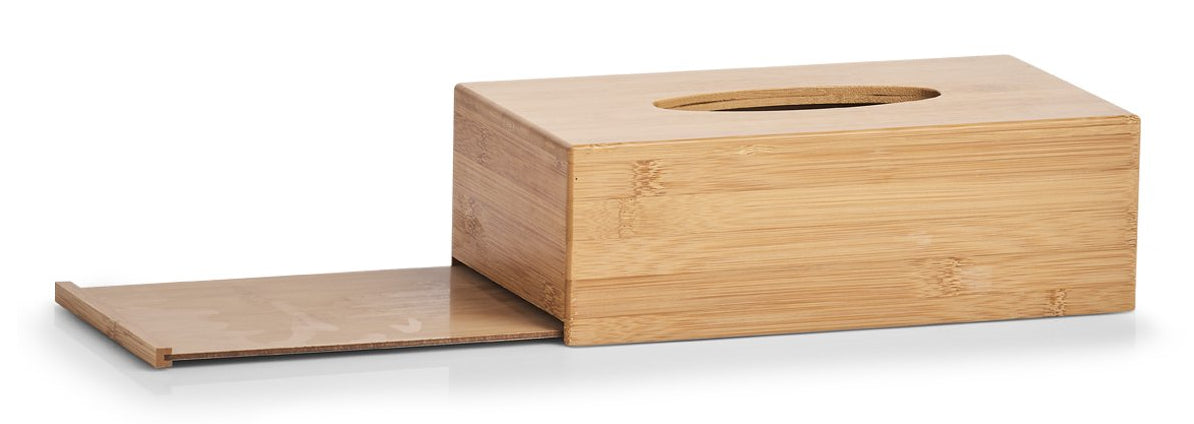 Zeller Present Kosmetiktuchbox – 27,5×15,5×8,5 cm, Bambus, Tisch, Holz