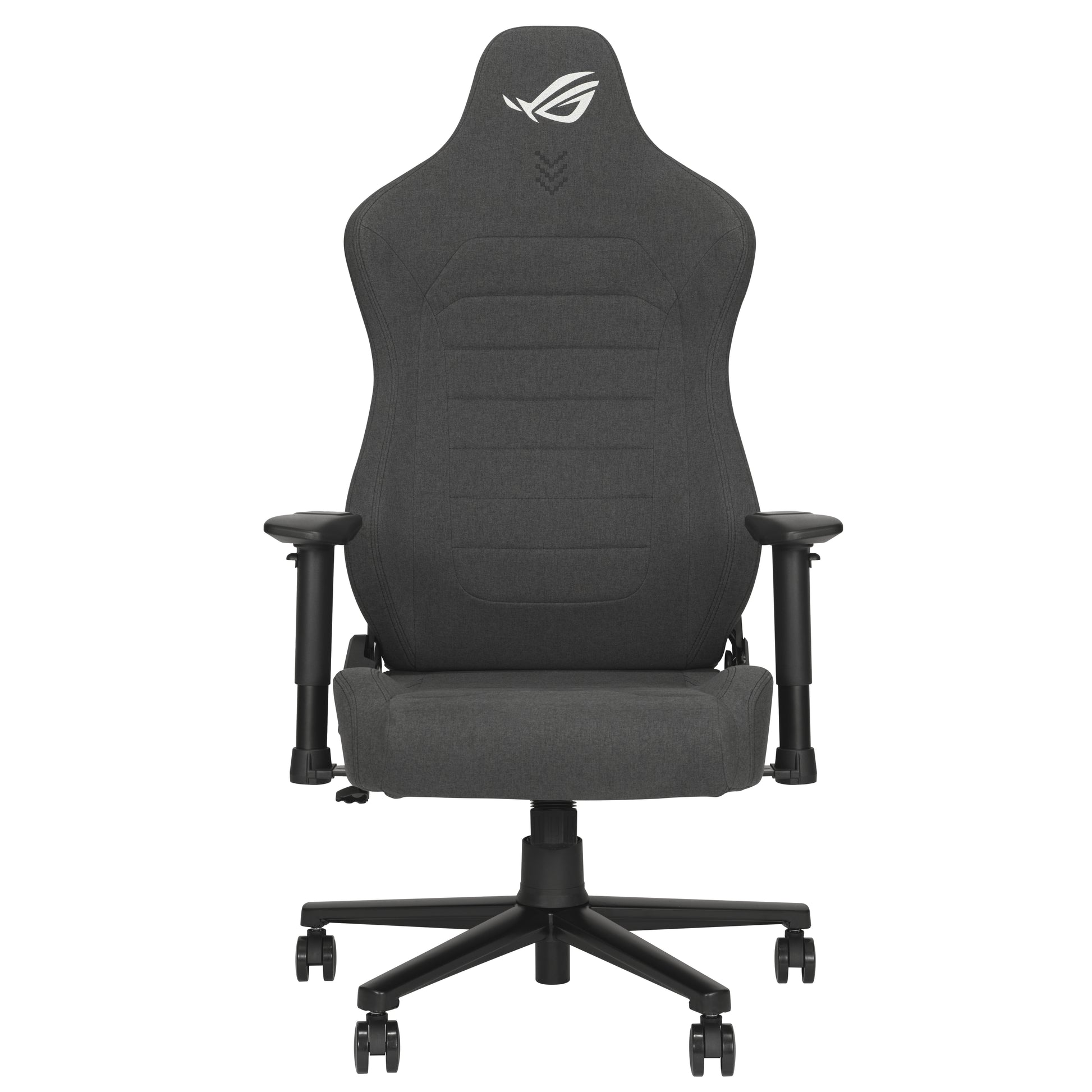 ASUS SL201C ROG Aethon Gaming-Stuhl – Stoff – Grau, 2D-Armlehnen, mit Kopfstütze, Lendenkissen, bis 136 kg