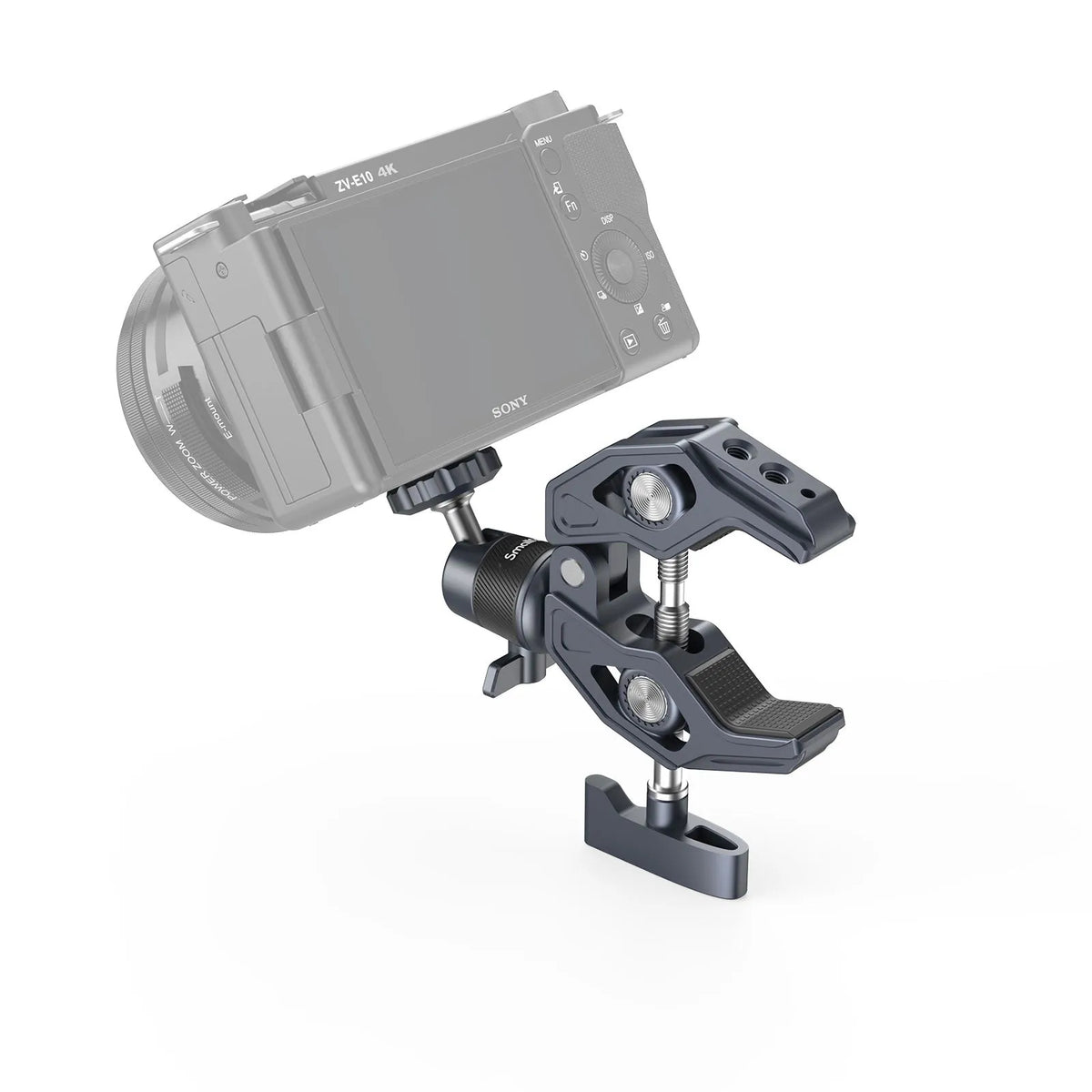 SmallRig Super Clamp mit 360° Kugelkopf – 1/4" Montage, bis 6,5 cm Spanndicke – für Action-Cams – Schwarz