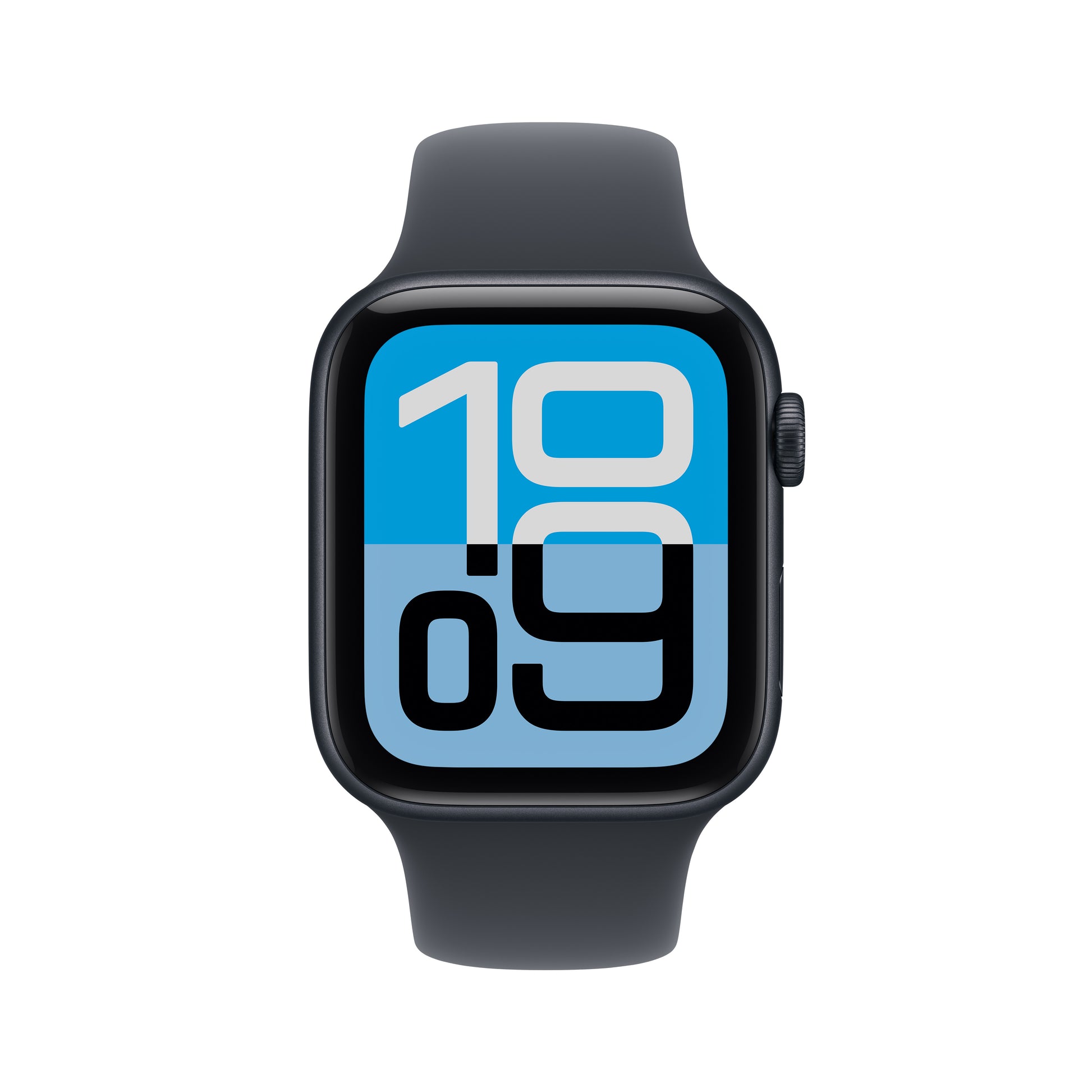 Apple Watch SE (2025) – Smartwatch – 44 mm, GPS, OLED, Ion-X Glas, 50 m, Mitternacht, Bandgrösse M/L
