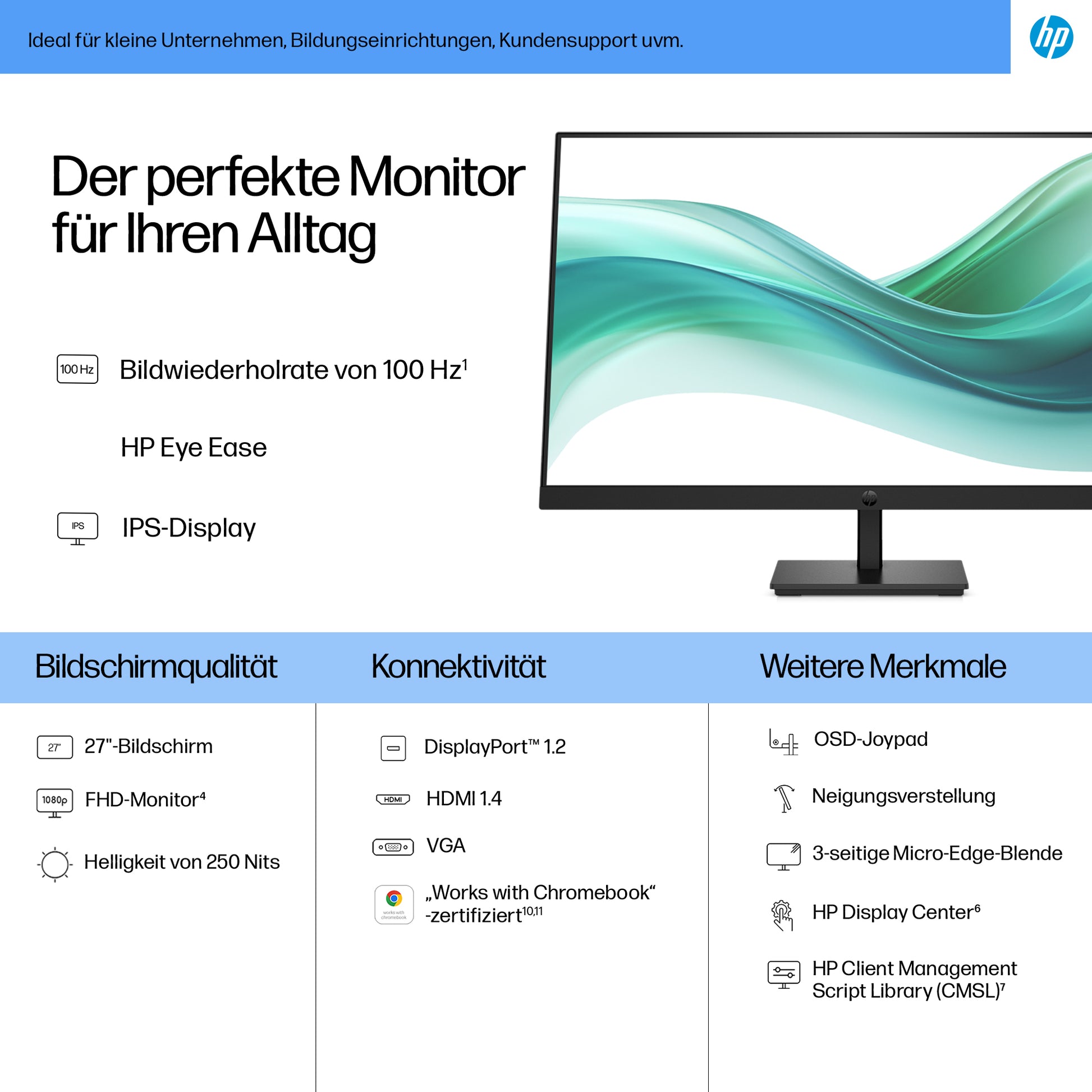 HP S3 PRO 327PF – 27", 1920 × 1080 (Full HD), IPS, 100 Hz