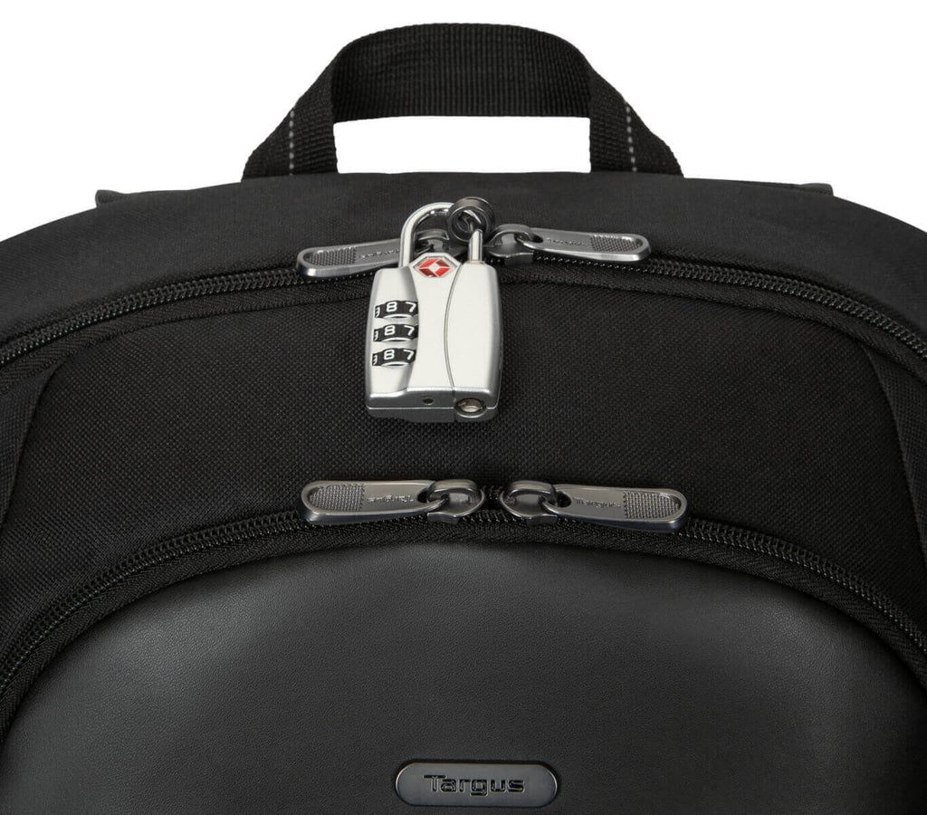 Targus Notebook-Rucksack Classic – für 16″, 19 l, reflektierend, Polyester – Schwarz, 335 × 450 × 105 mm