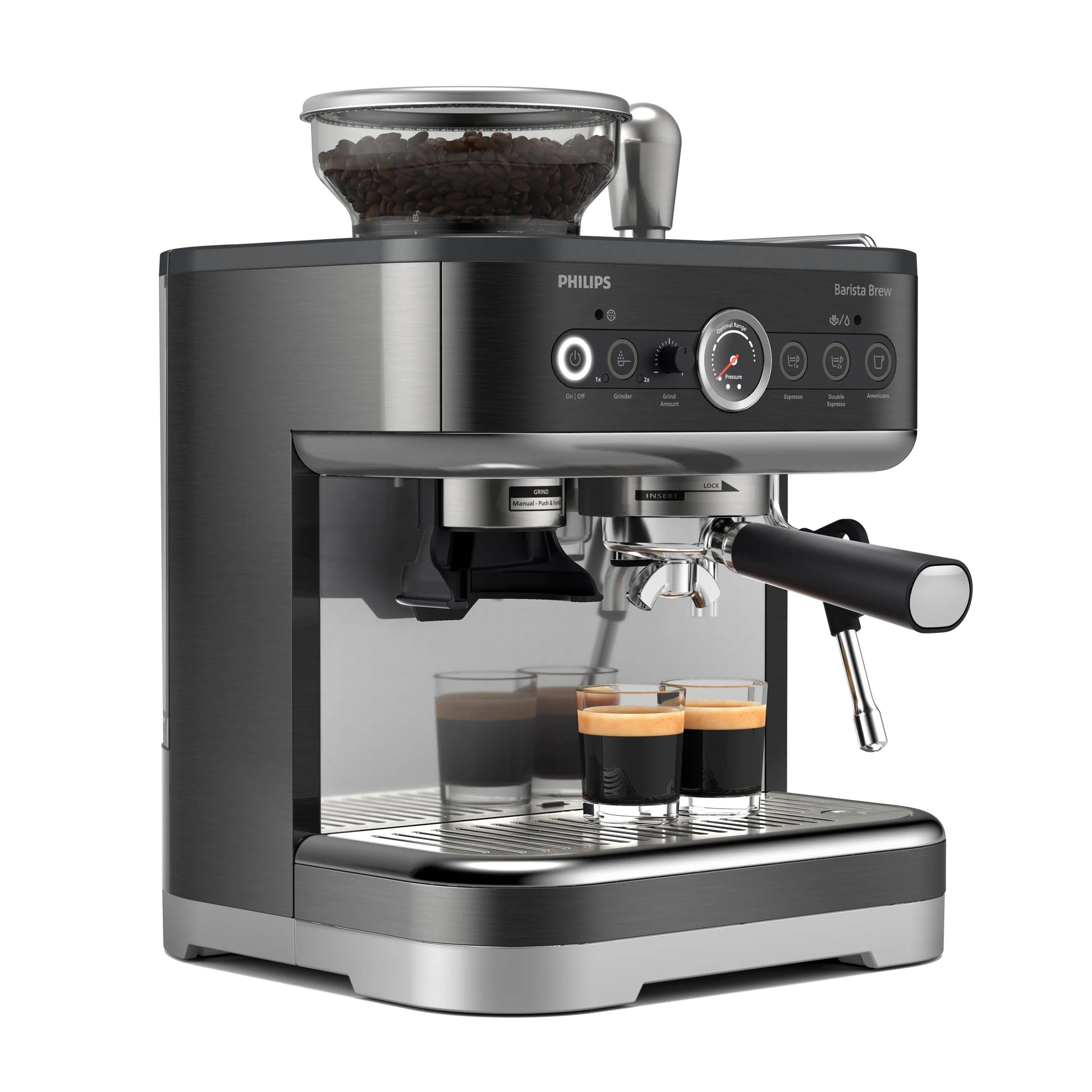 Philips Barista Brew PSA3218/10 Kaffeevollautomat – 2,3 l, 250 g Bohnenbehälter, 15 bar, Milchtank 0,45 l