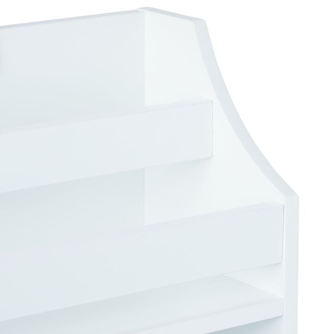 Relaxdays Wandregal – 6 Böden – 60 × 17,5 × 51,5 cm – 12 kg – Weiss – Faserplatte