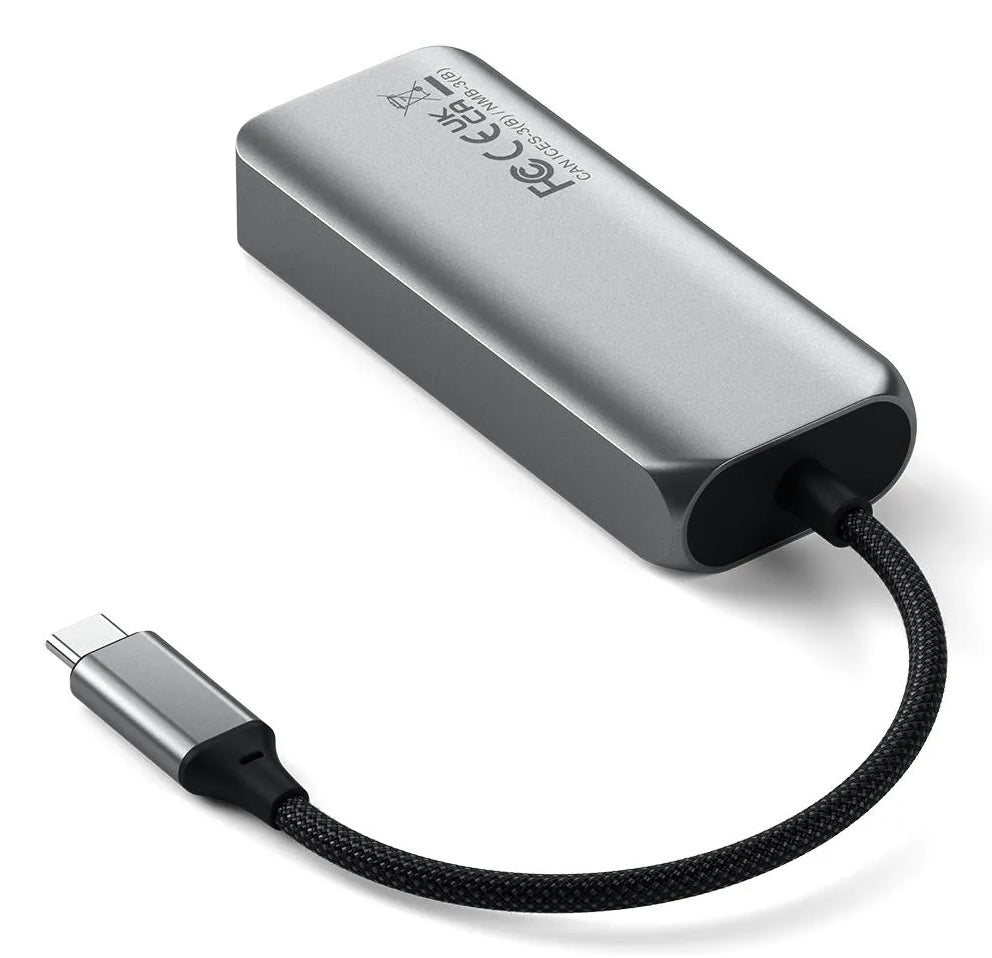 Satechi ST-H3C25EM Multiport-Adapter – USB-C, 3× USB-C, 2,5GbE, für Mac/iPadOS/Windows
