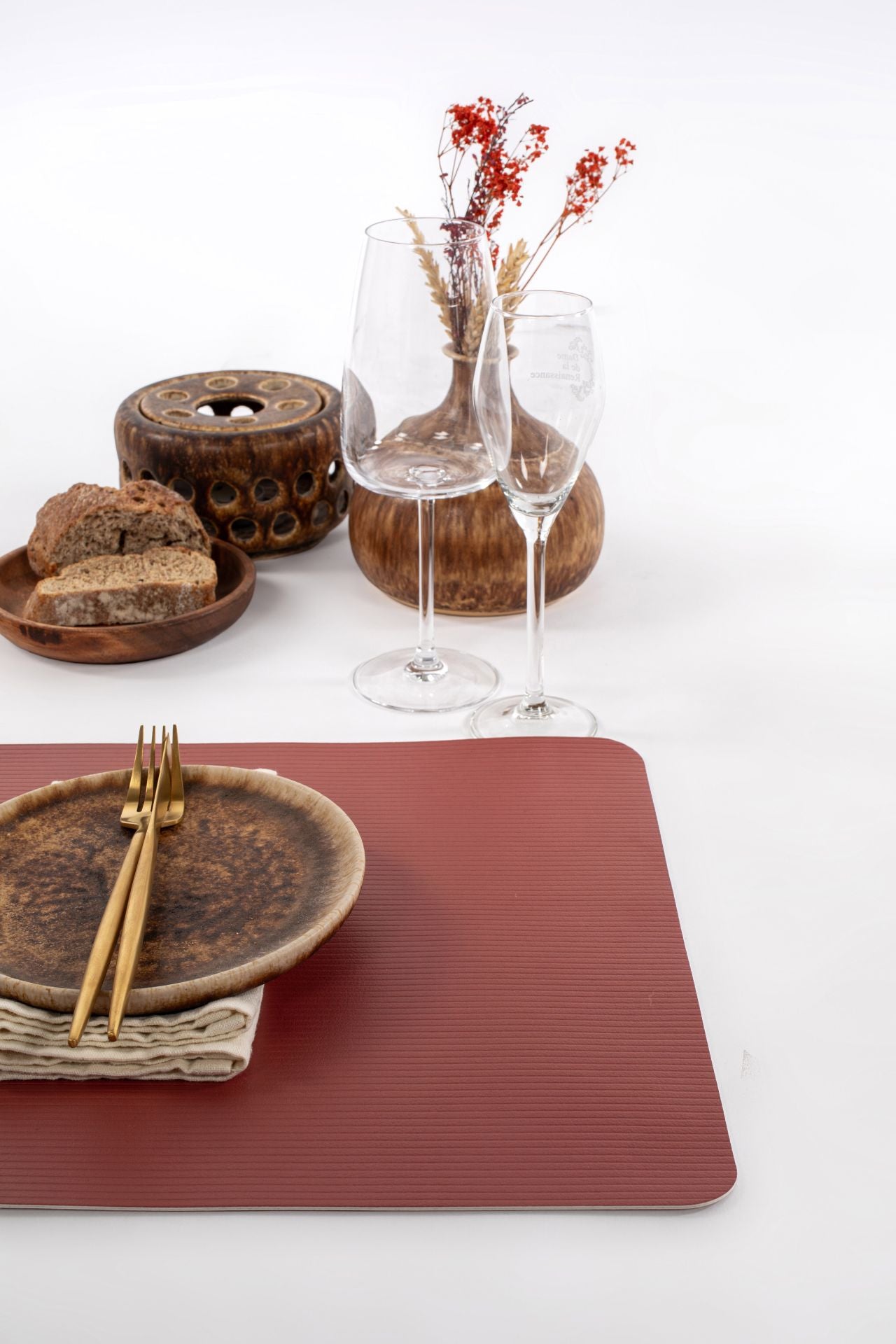Tiseco Tischset RIBBO – PVC, Terracotta, 45 × 33 cm