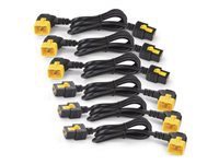 APC Netzkabel, IEC C19 auf IEC C20, verriegelbar, abgewinkelt, 0,6 m, 6 Stück
