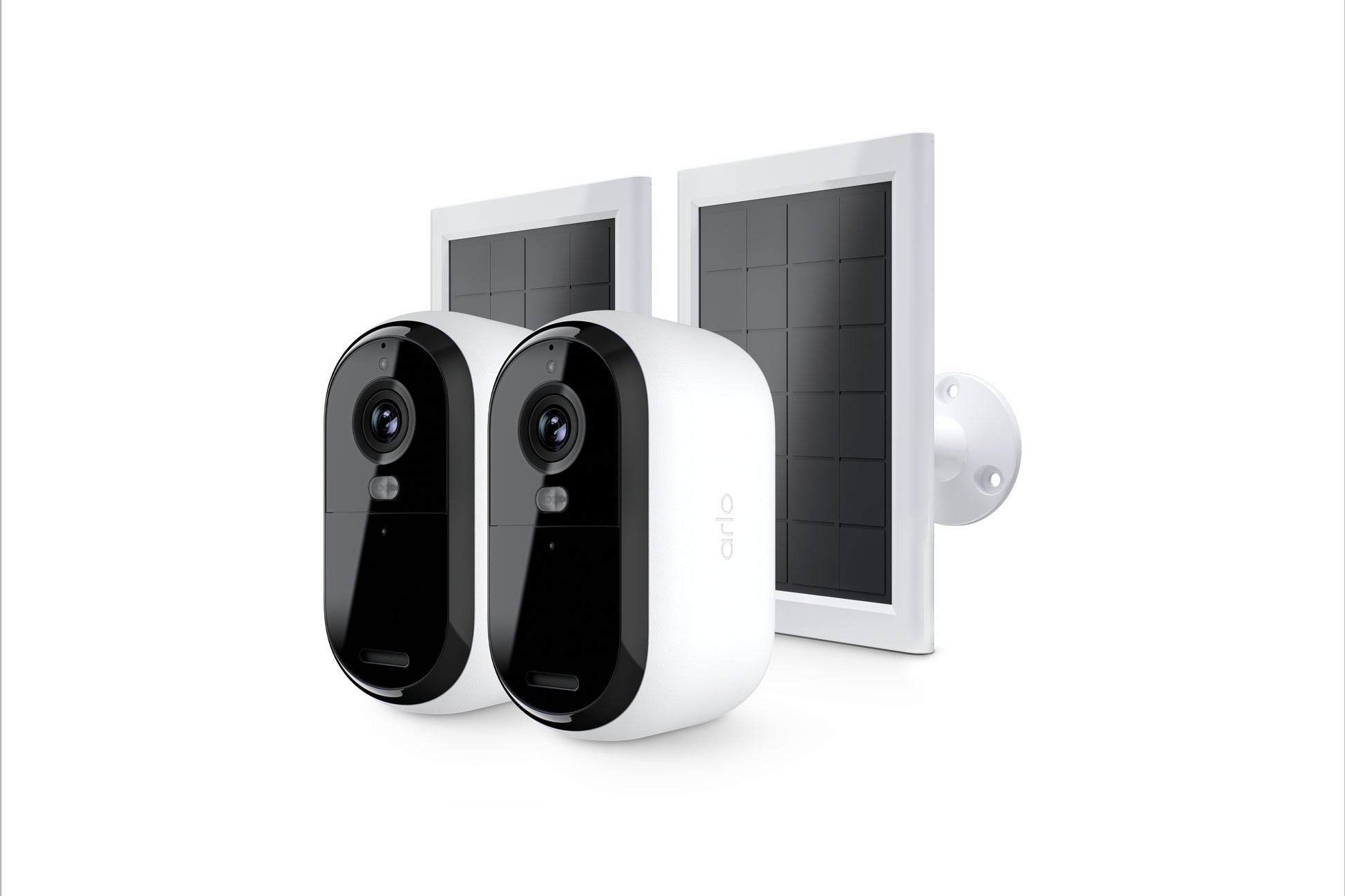 Arlo Essential Aussen-Überwachungskamera – HD, mit 2 Solarpanels, 2er-Set