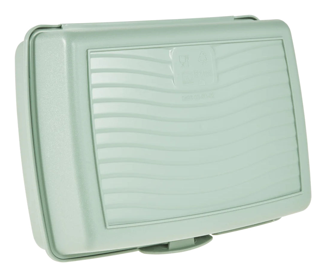 keeeper Click-Box midi Aufbewahrungsbox 1 l – Polypropylen (PP) – transparent/grün – 130 × 70 × 170 mm