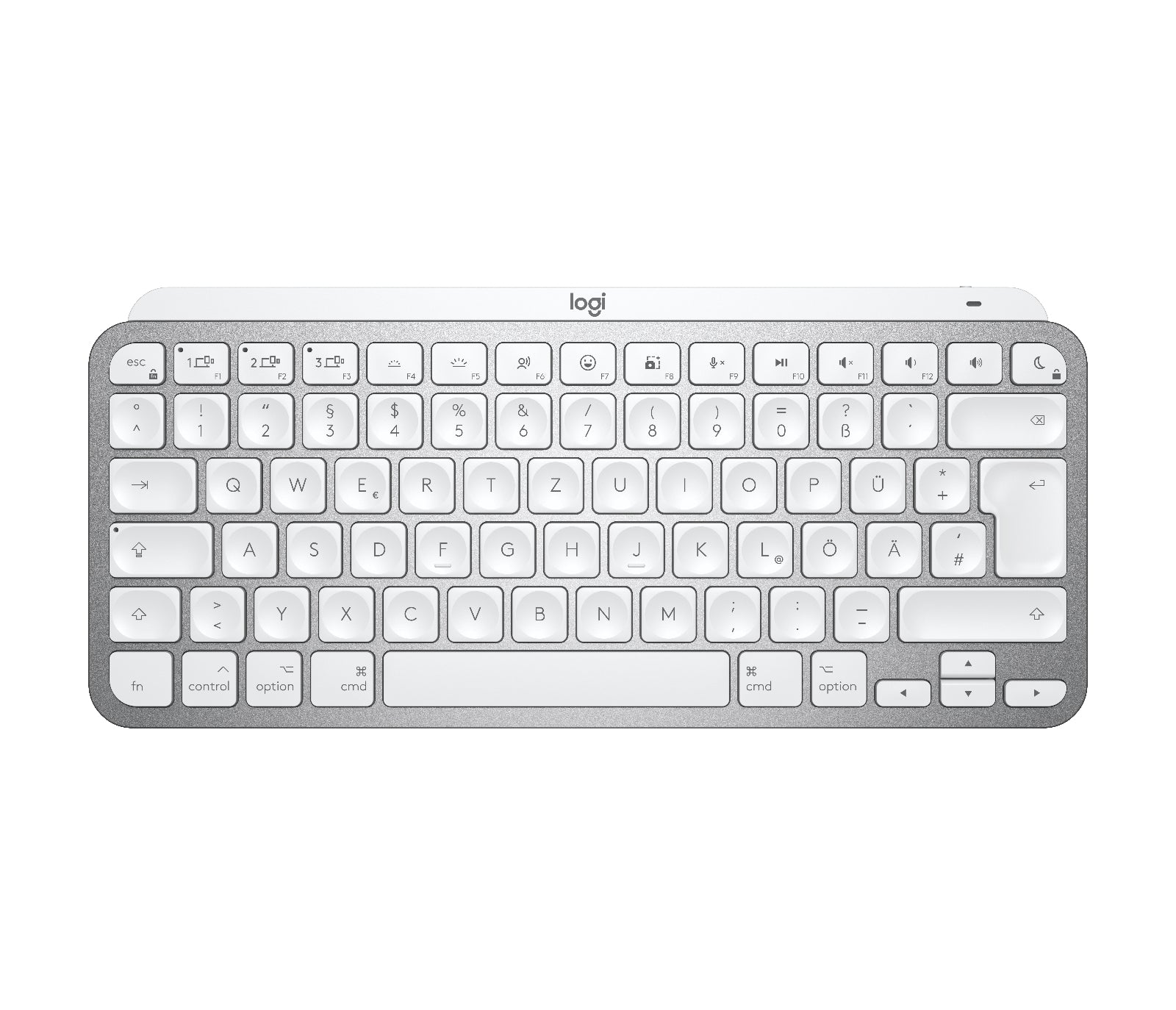 Logitech MX Keys Mini für Mac – Tastatur, kabellos (Bluetooth), DE-Layout (DE) – für macOS, iPadOS & iOS
