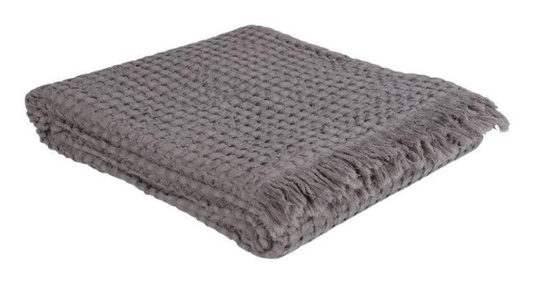 Eskimo Wohndecke – Baumwolle, Graphit – 130 × 200 cm
