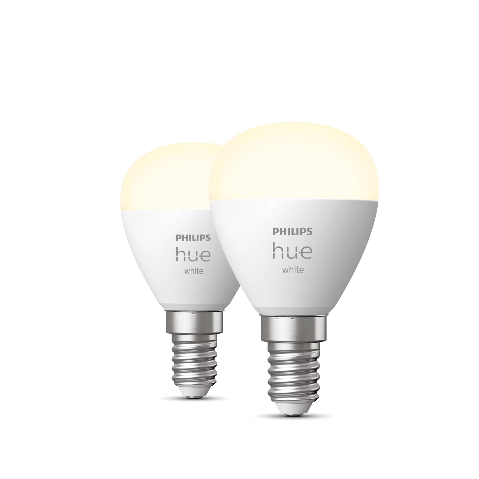 Philips by Signify Philips Hue Smart-Leuchtmittel E14 – Warmweiss 2700 K, 470 lm, 5,7 W, Bluetooth – für Philips Hue – IP20 – 2 Stk.