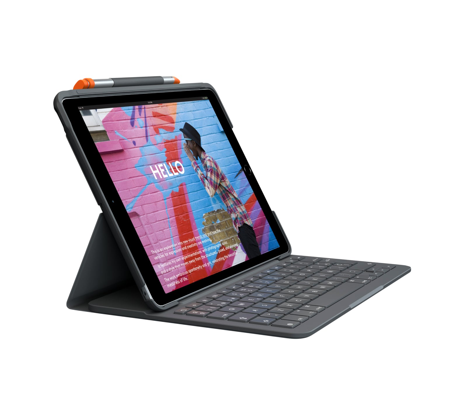 Logitech Slim Folio Tablet- & Notebook-Tasche – für iPad (7. Generation), 10,2"