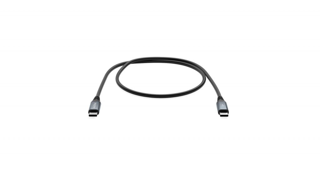 Tilta USB-C auf USB-C Kabel – 0,6 m – Aluminiumstecker, Rundkabel – Schwarz