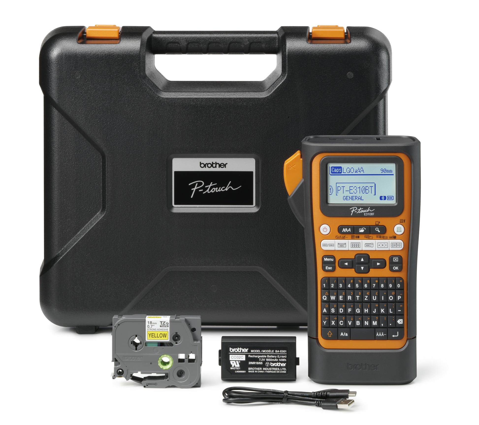 Brother PT-E310B – Beschriftungsgerät, Thermotransfer, 180 dpi, bis 16 mm, Bluetooth, für HSe/TZe-Bänder