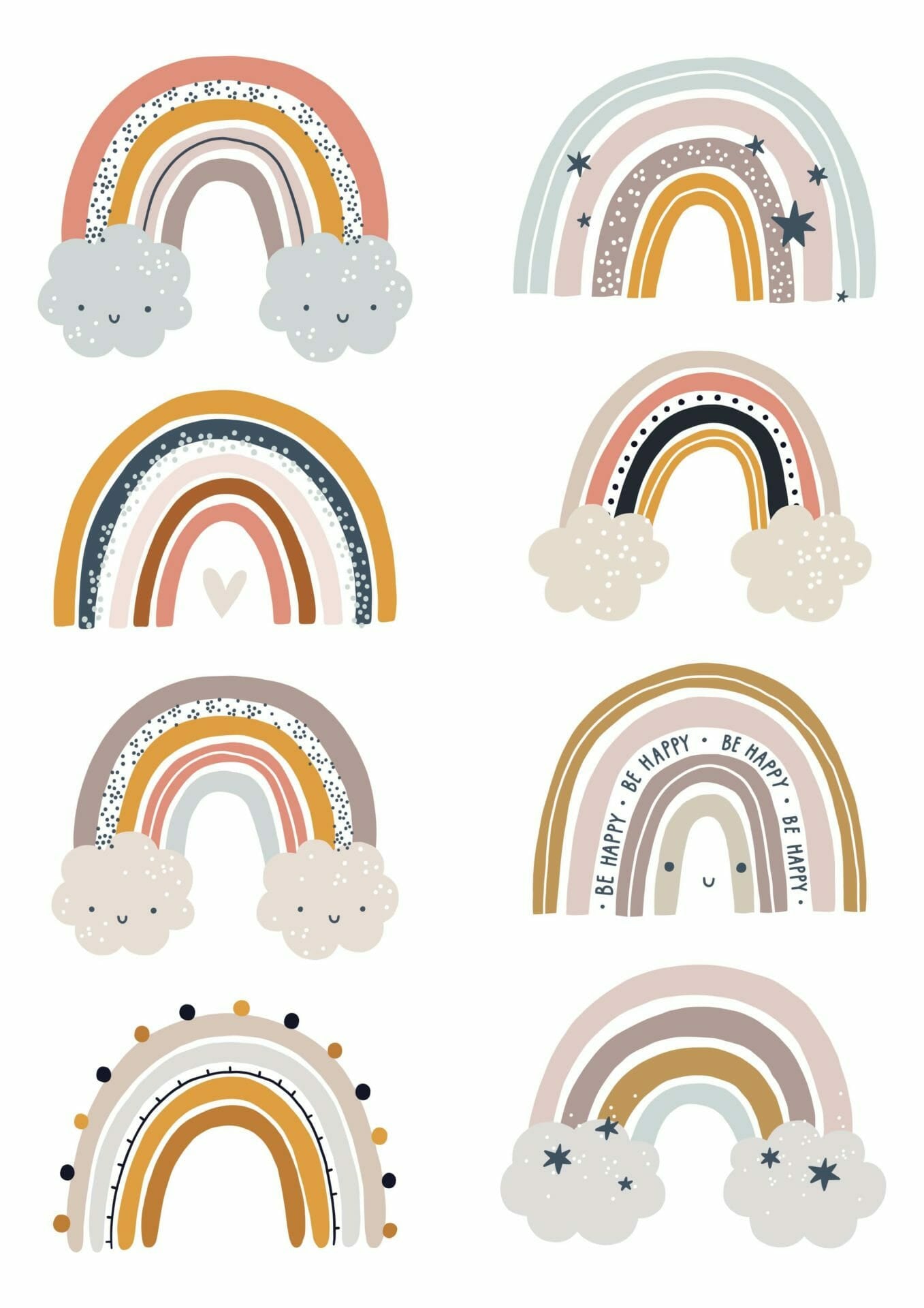 Papierdrachen Wandtattoo-Set – 22 × 30 cm, 8 Blätter – Papier, Mehrfarbig