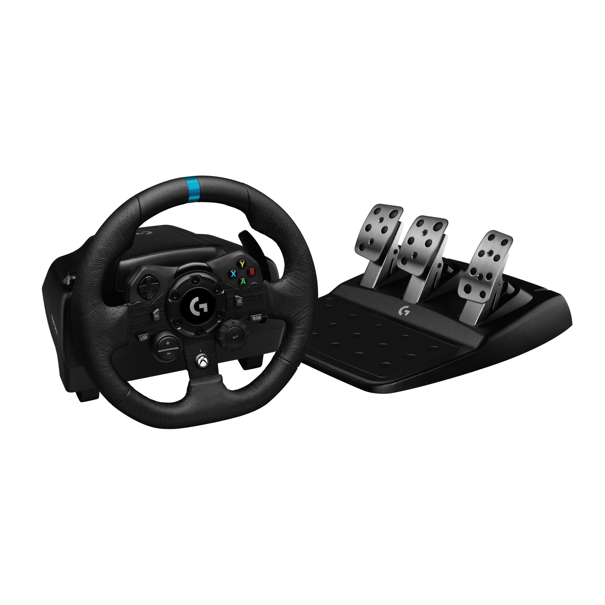 Logitech G G923 Racing Wheel & Pedale – Maus – Kabelgebunden (USB‑A), Schwarz