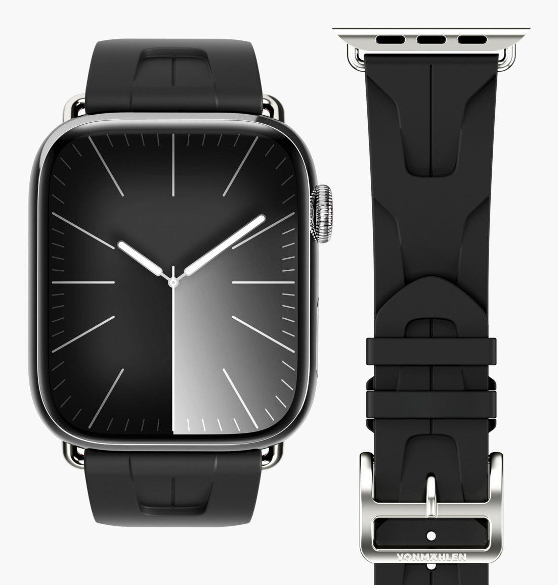 Vonmählen A. R. Exclusive Band 44–49 mm – Sportband, Schwarz, für Apple Watch