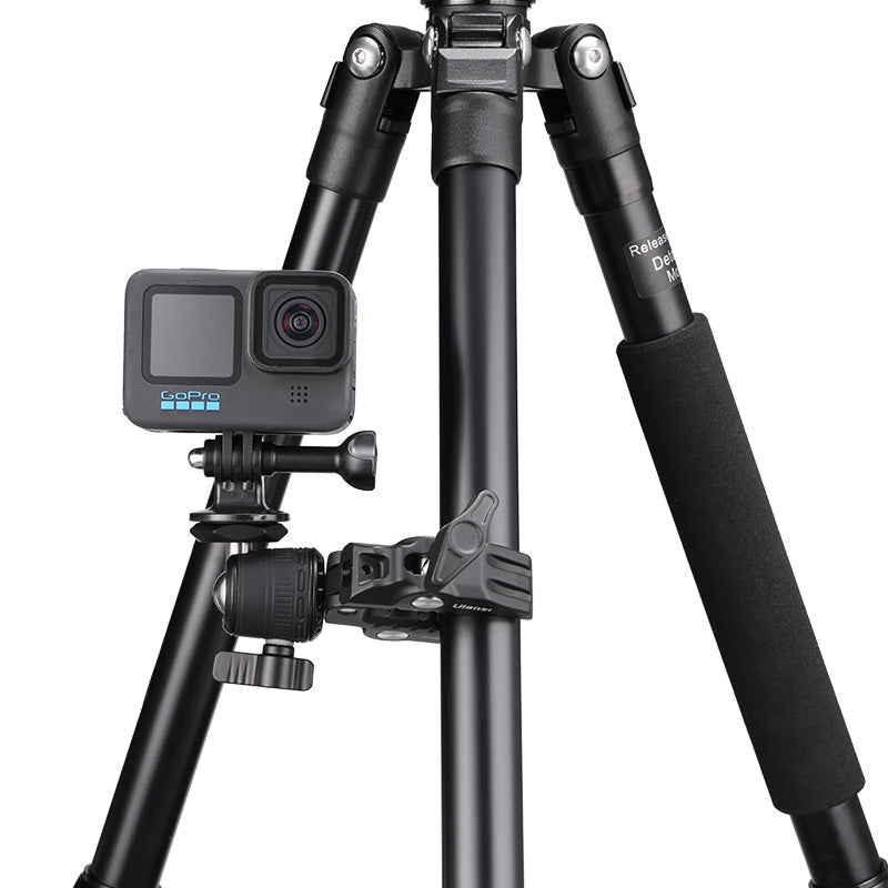Ulanzi R099 Klemme mit Kugelgelenk – Traglast 1,5 kg, bis 60 mm, 1/4" Gewinde – für Action-/Digitalkameras