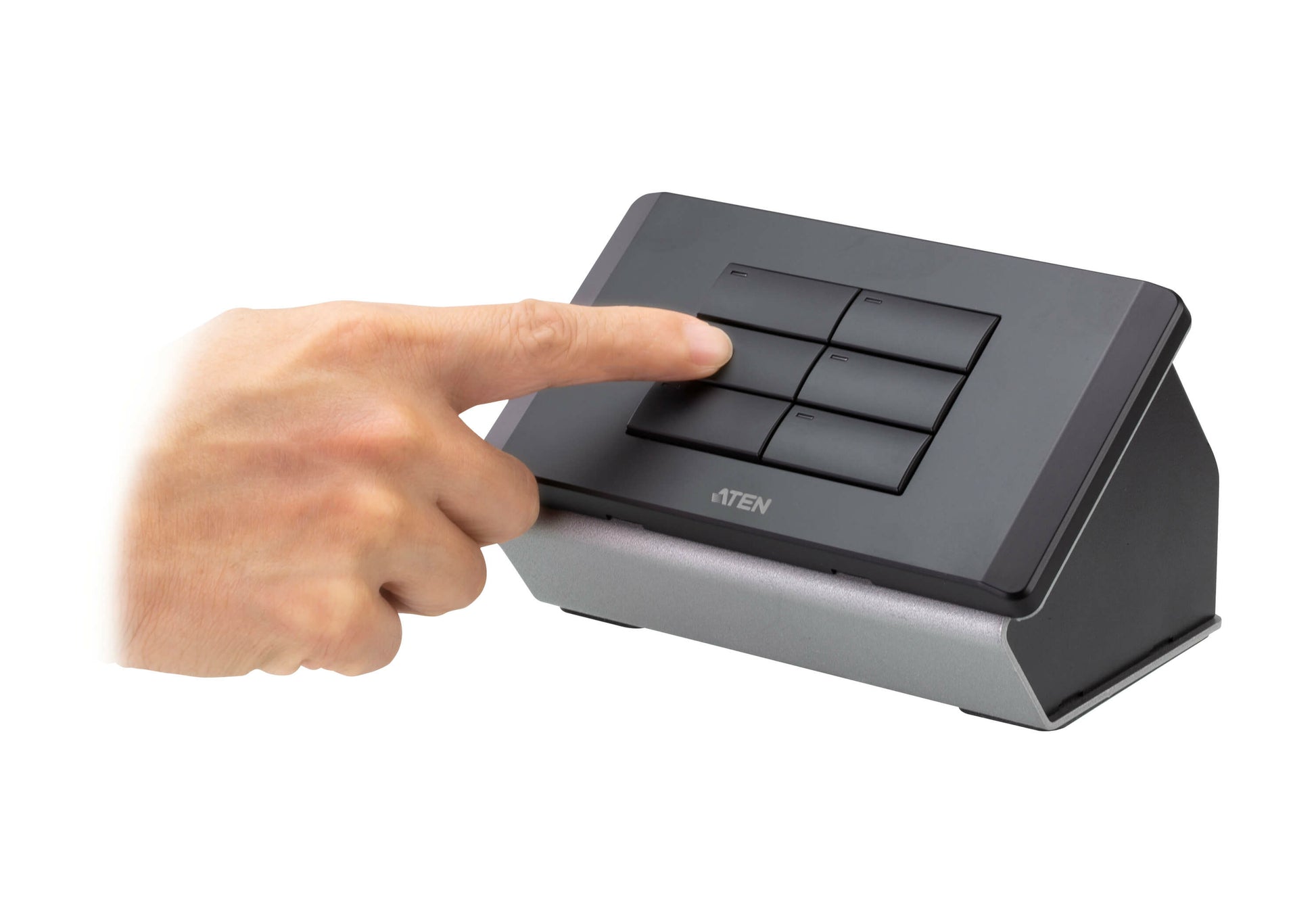 ATEN VK102 – Tischplatten-Bausatz (EU, 2-Port), Tisch-/Wandmontage, für ATEN VK0200/VK112EU/VK320, Silber
