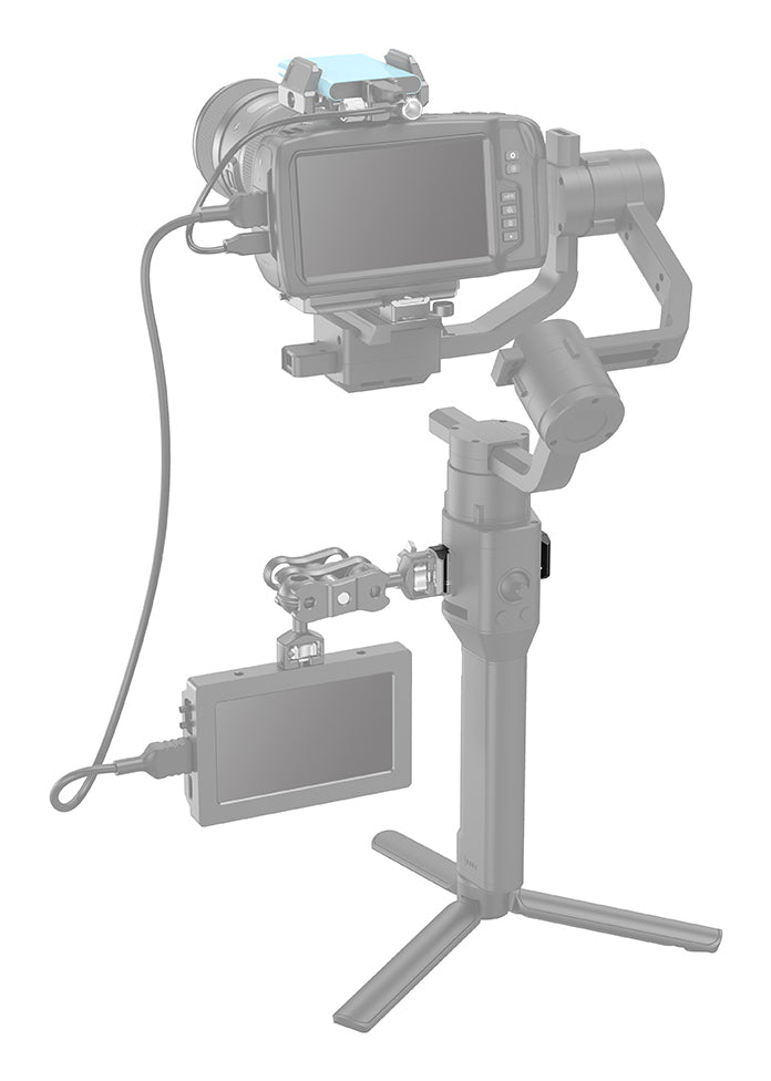 SmallRig 3032 Montageplatte mit NATO-Schiene – für DJI Ronin S, Ronin SC – Schwarz, Aluminium