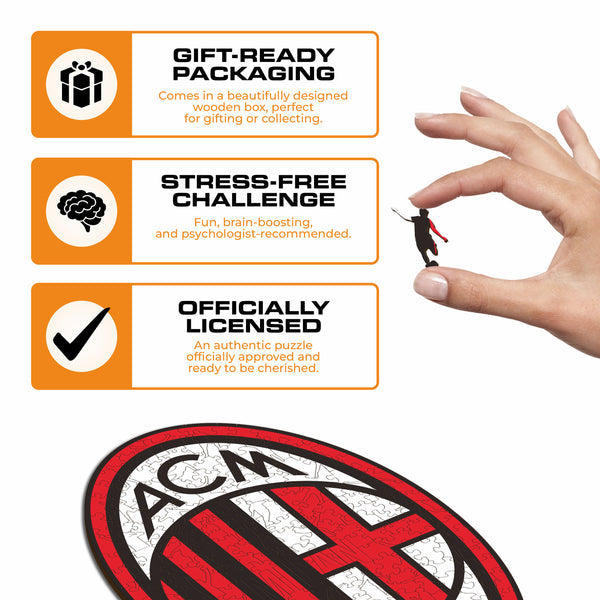 Iconic Puzzles Puzzle AC Milan Logo – 150 Teile – 19 × 30 cm – ab 10 J.