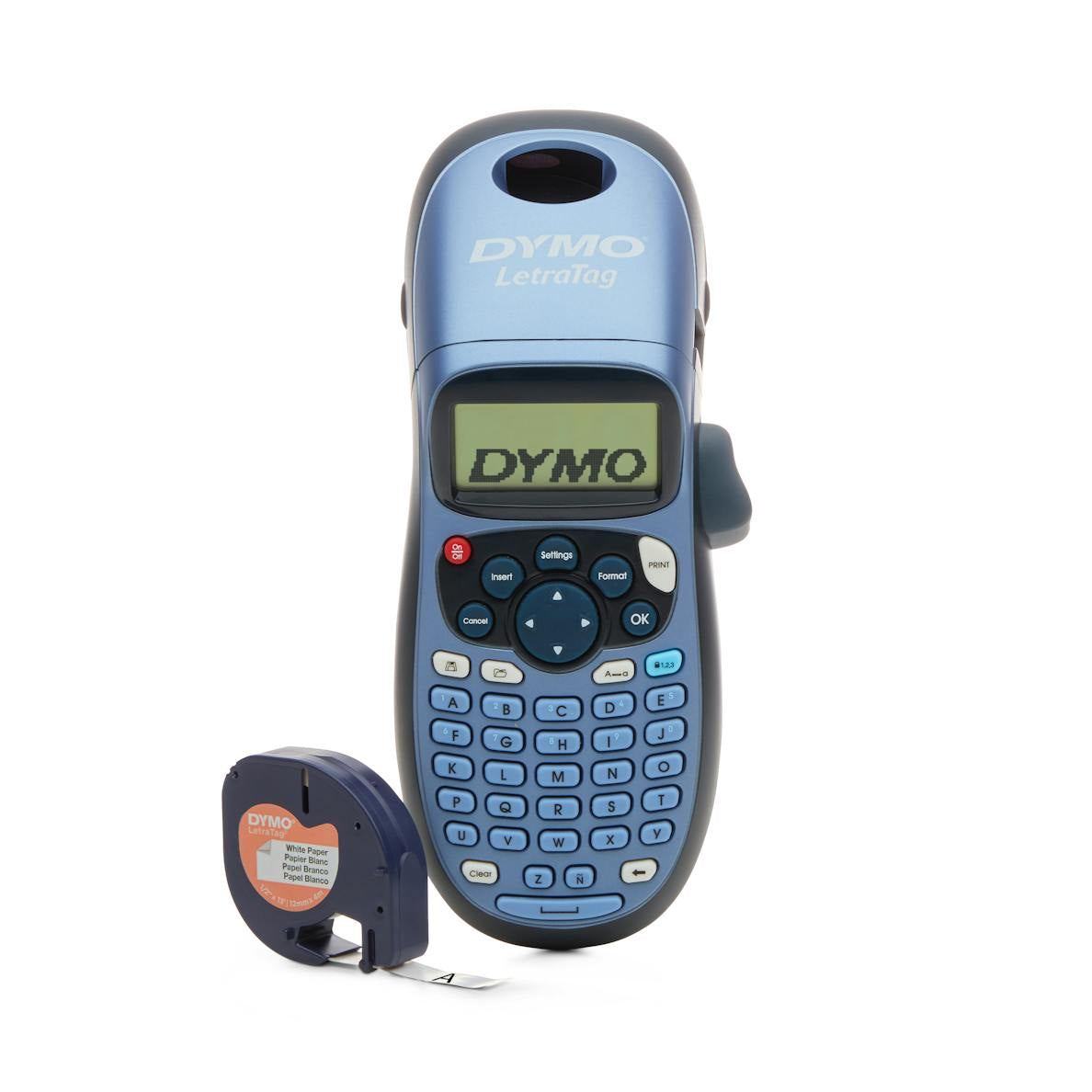DYMO LetraTag LT-100H – Beschriftungsgerät, für LT-Bänder 12 mm, Druckvorschau, 2-zeiliger Druck