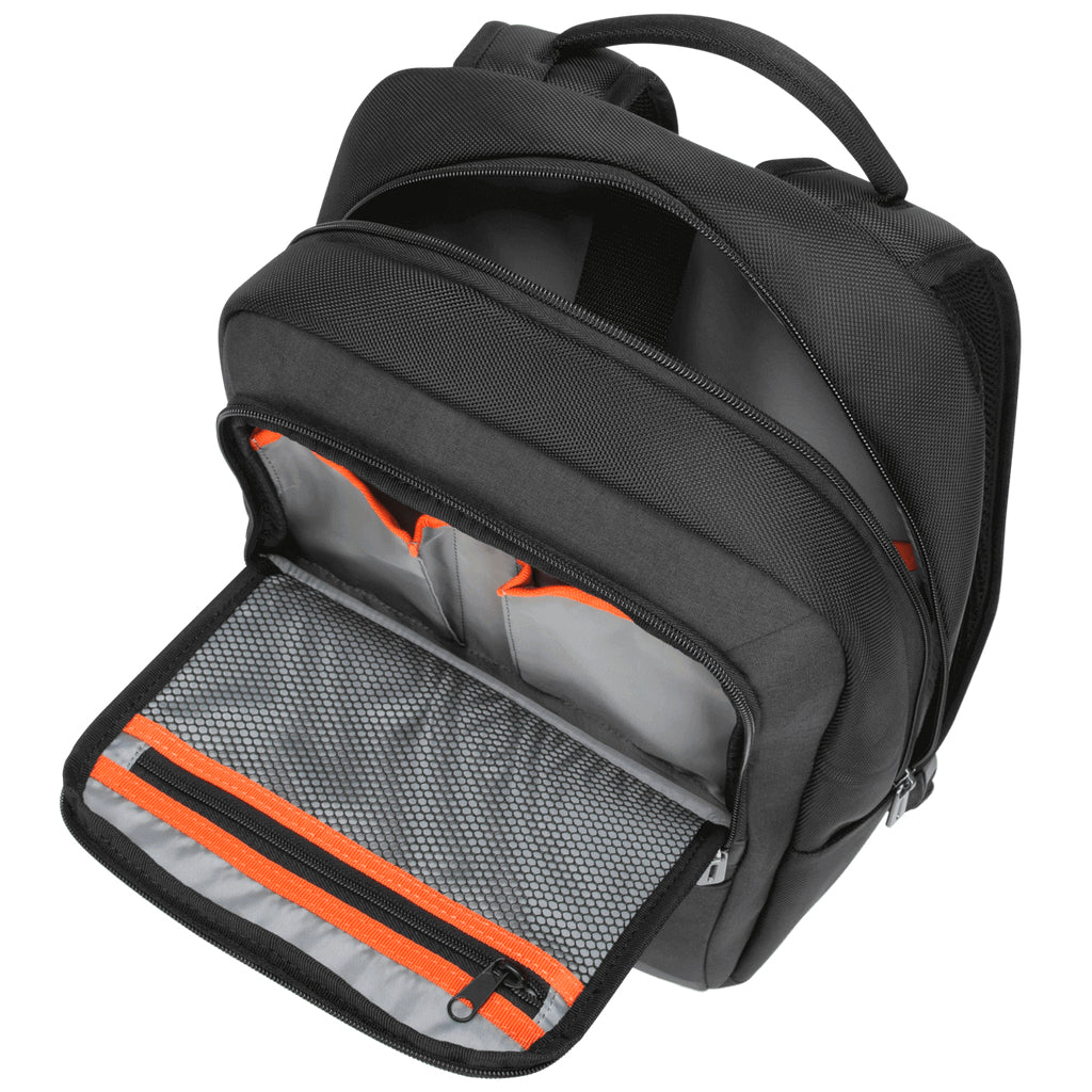 Targus CitySmart Essential Multi-Fit Notebook-Rucksack bis 16″ – Tablet-Fach, Trolley-Haltegurt – Schwarz