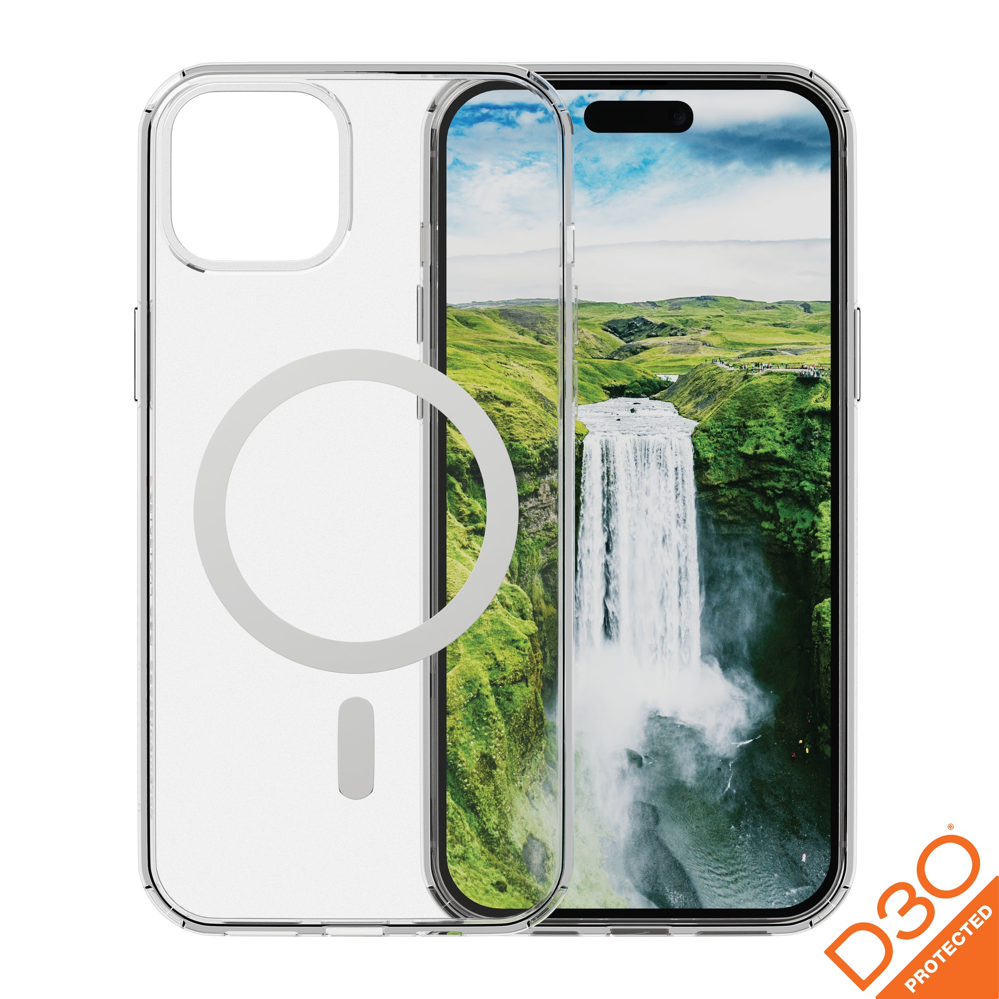 dbramante1928 Iceland Backcover – für Apple iPhone 15/15 Plus, MagSafe, Kunststoff, Transparent