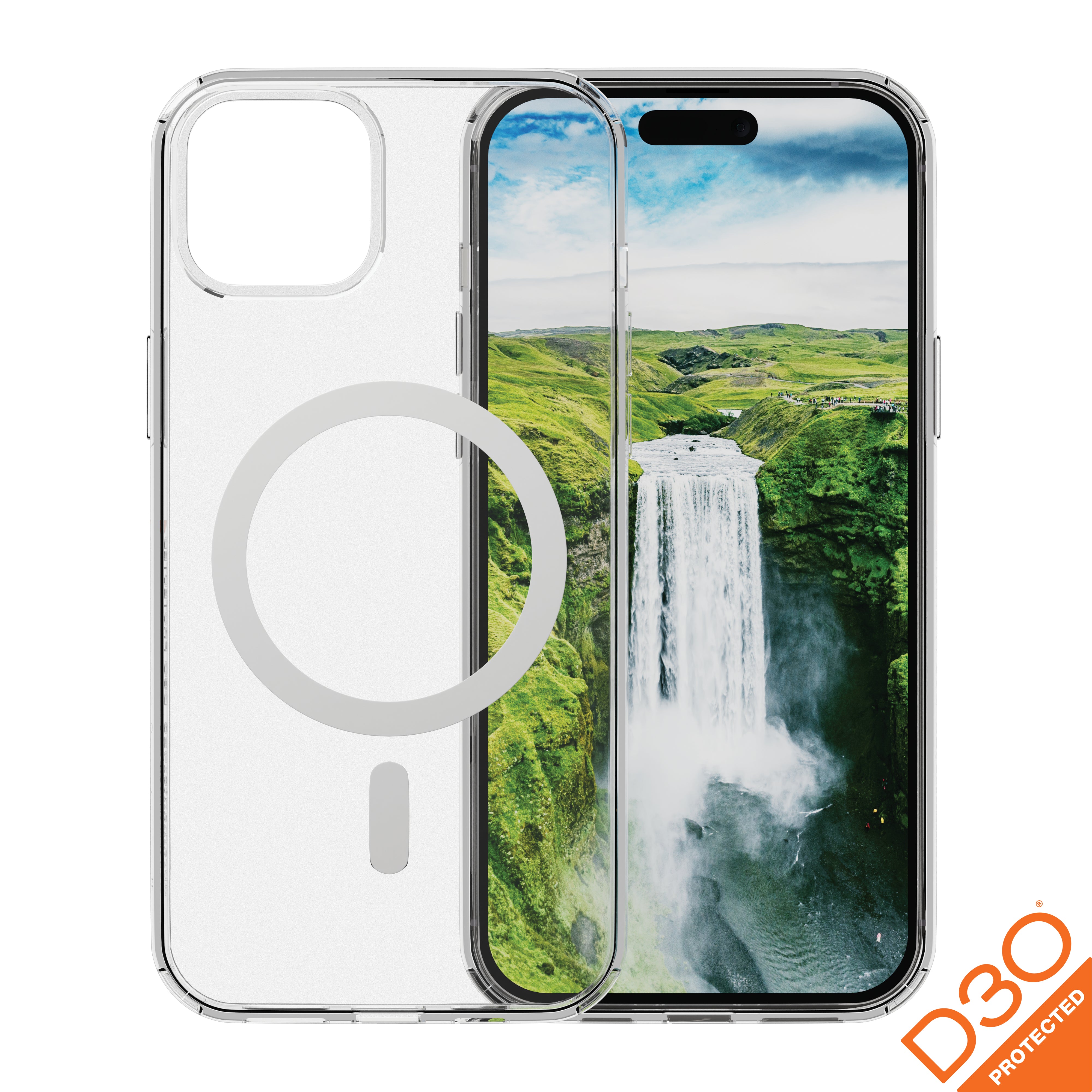 dbramante1928 Iceland Backcover – für Apple iPhone 15/15 Plus, MagSafe, Kunststoff, Transparent