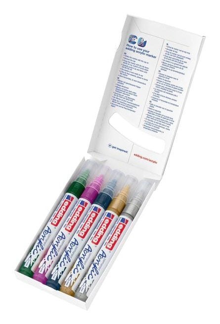 Edding Acrylmarker für Permanent-Marker – sortiert, 5er