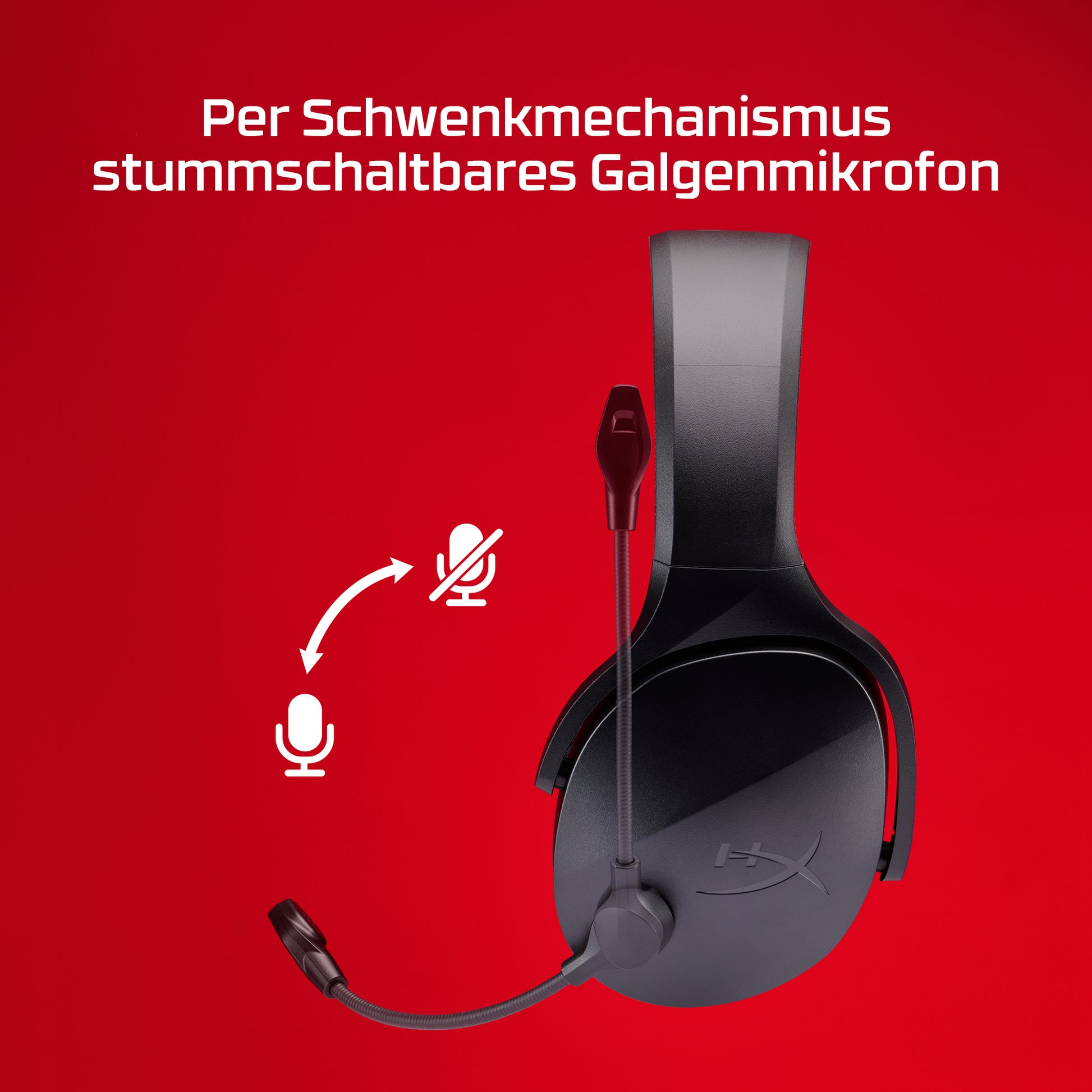 HyperX Cloud Jet Gaming-Headset – Over-Ear, Stereo, 2,4 GHz + BT 5,3, mit USB-A-Dongle, Schwarz
