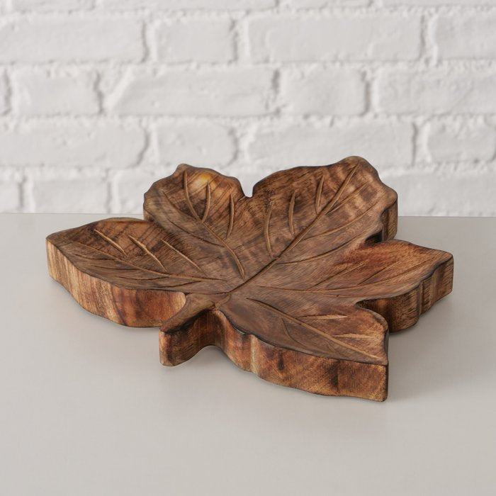 Boltze Schale Mapla – 2,8 × 21,7 × 20,3 cm, Holz, Braun