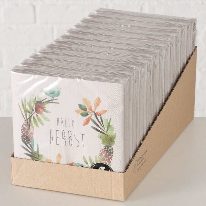 Boltze Servietten Herbst – 16,5 × 16,5 cm, 3-lagig – 20 Stück