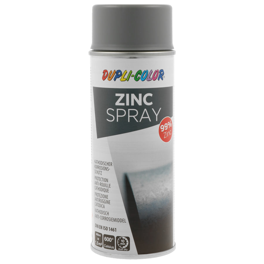Dupli-Color Zink Farbspray – Silber, matt – 400 ml – für Glas, Metall, Kunststoff