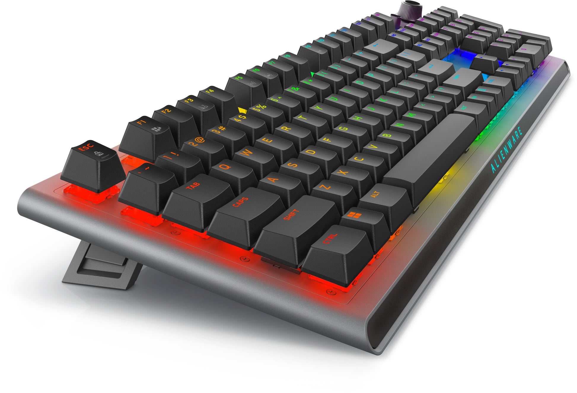 Alienware AW920K – Gaming-Tastatur – Mechanisch (Cherry MX Red) – Kabelgebunden & Bluetooth & 2,4 GHz – RGB
