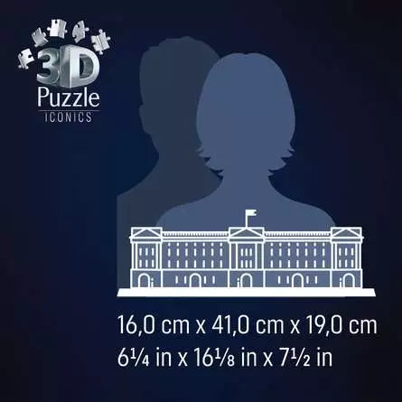 Ravensburger Iconics 3D-Puzzle Buckingham Palace – 216 Teile – 40,9×15,9×18,9 cm – ab 8 Jahren – FSC Mix