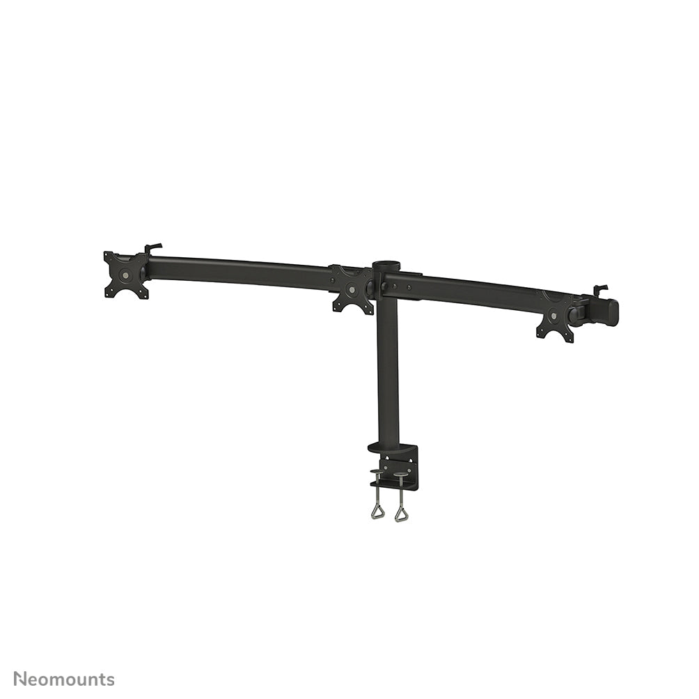 Neomounts FPMA D700D3 – Monitorarm, Dreifach, Tischklemme, bis 27", VESA 75 × 75/100 × 100 mm, 8 kg, Schwarz