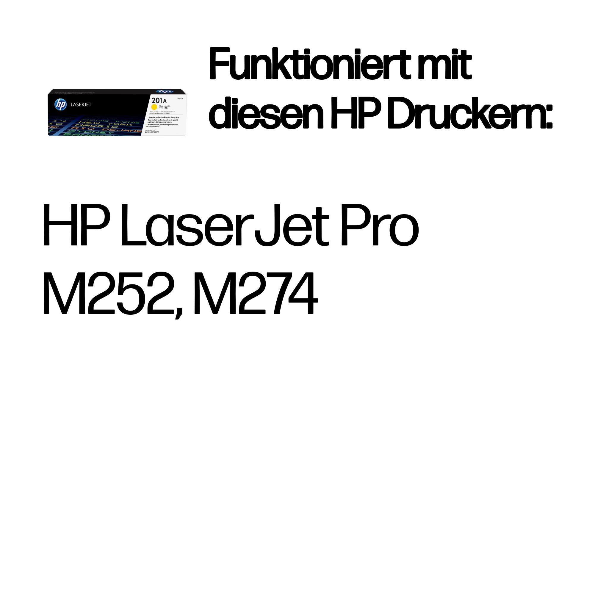 HP 201A (CF402A) Gelber Toner – Original – 1'330 Seiten – für HP LaserJet Pro M252/M274