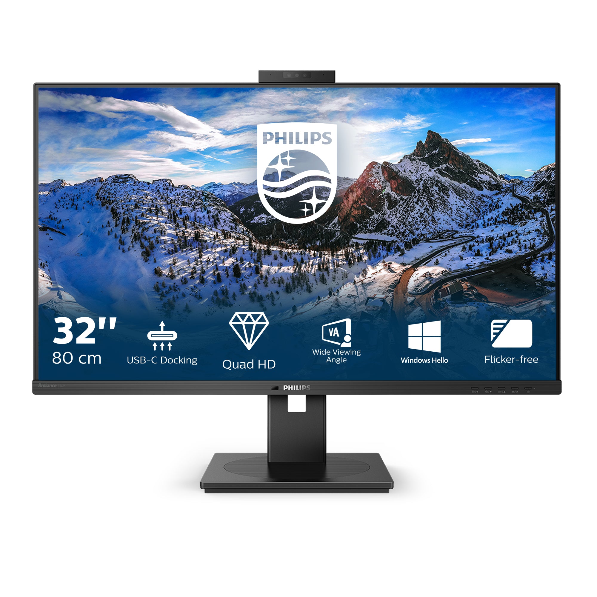 Philips 326P1H/00 – 31,5" 2560 × 1440 (WQHD) IPS USB-C 90 W Webcam LAN