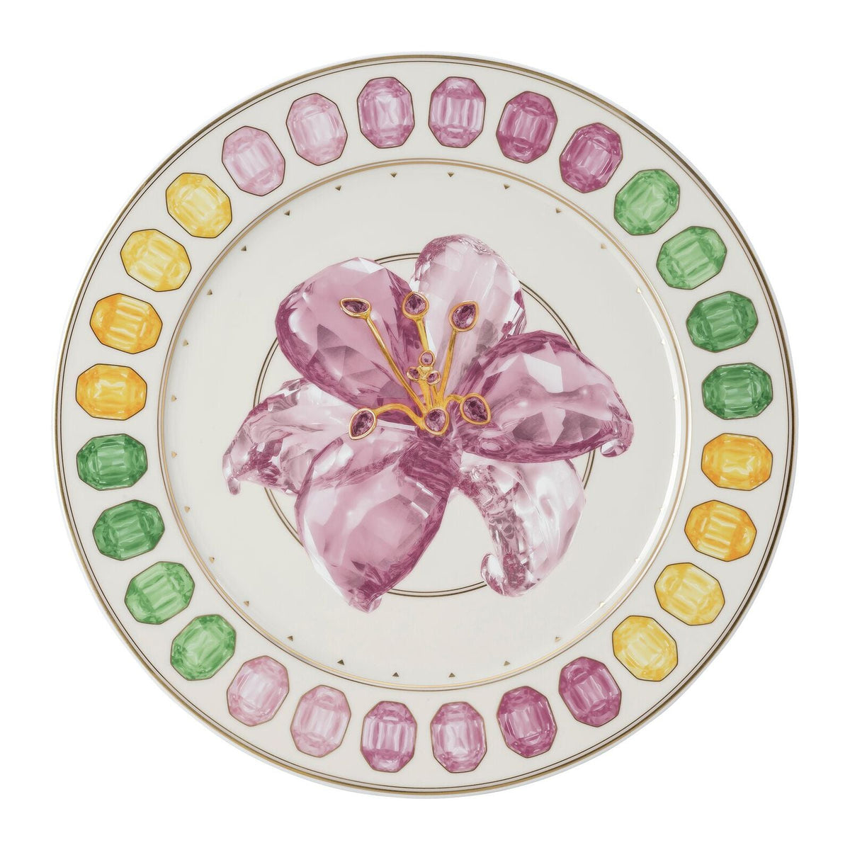 Rosenthal IDYLLIA Lily Platzteller – Ø 33,1 cm, H 2,2 cm, Porzellan, Weiss/Mehrfarbig, spülmaschinenfest