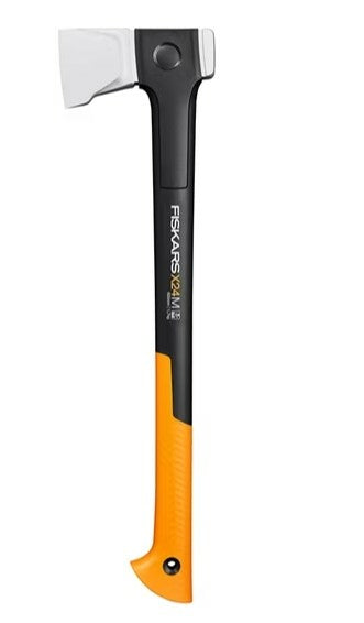 Fiskars X-series X24 – Spaltaxt 600 mm, Kunststoffgriff, Stahlkopf, Schwarz/Orange