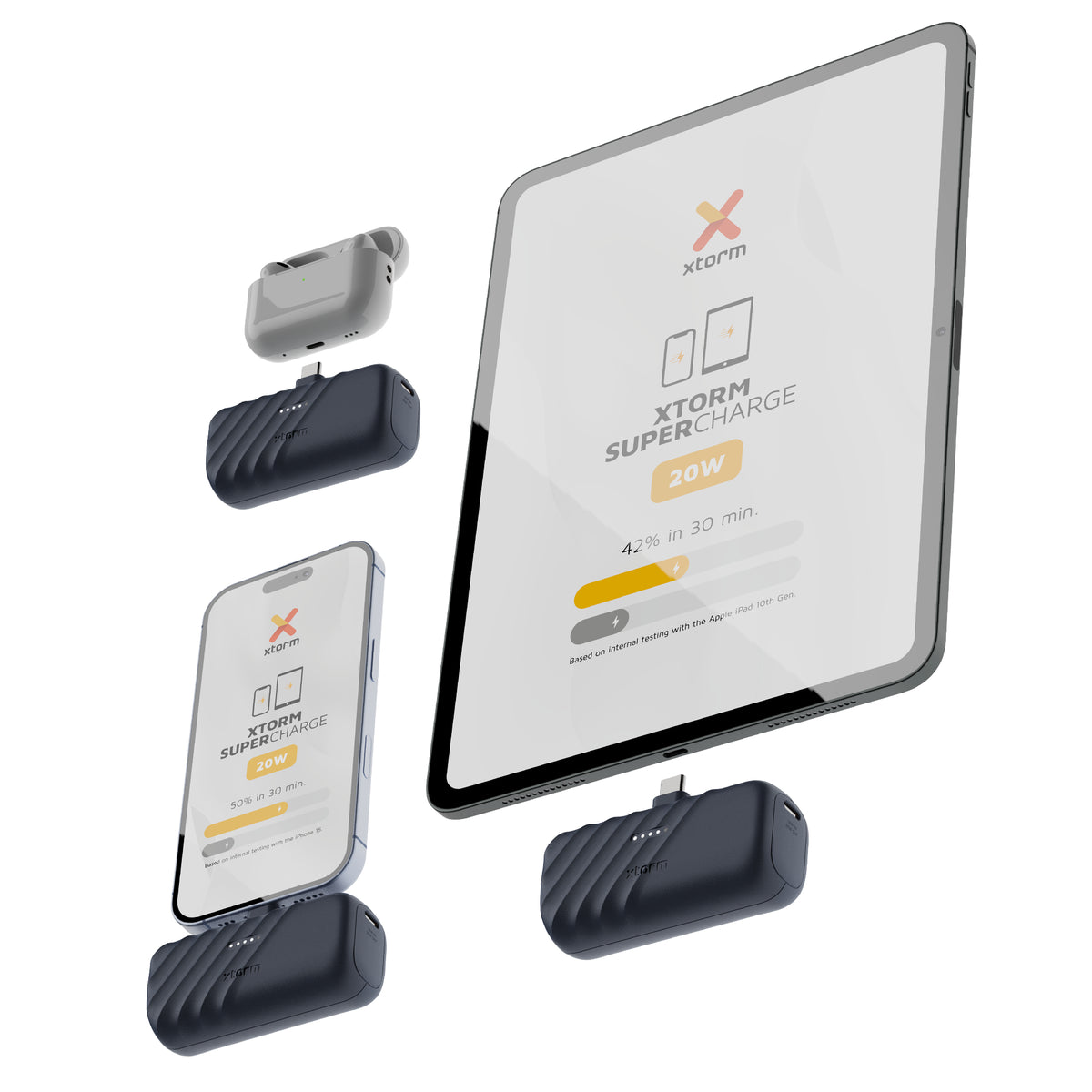 Xtorm Go2 Powerbank 5'000 mAh – 20 W PD, 1× USB-C, blau