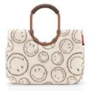 Reisenthel Stofftasche, Polyester, Motiv Smiley Teddy Chocolate, 460×345×250 mm