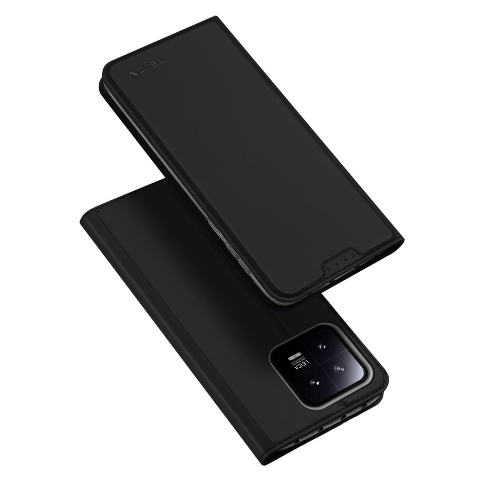 Nevox Vario Series Folio – für Xiaomi 13, mit Ständer, 1 Kartenfach, PU+TPU, Schwarz